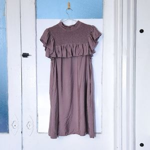 A New Day Shift Smock Neck Shift Dress in Mauve